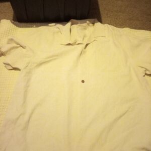 Tommy Bahama Men's Cream Dress Shirt